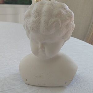 Vintage antique German Hertwig reproduction dolls head large 6" tall